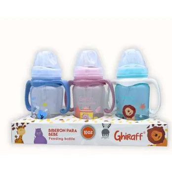 BIBERON PAPU GHIRAFF B/ANCHA ANTICOLICO ANIMALITOS 300 ML/10 OZ BG P8 - Ecofarma